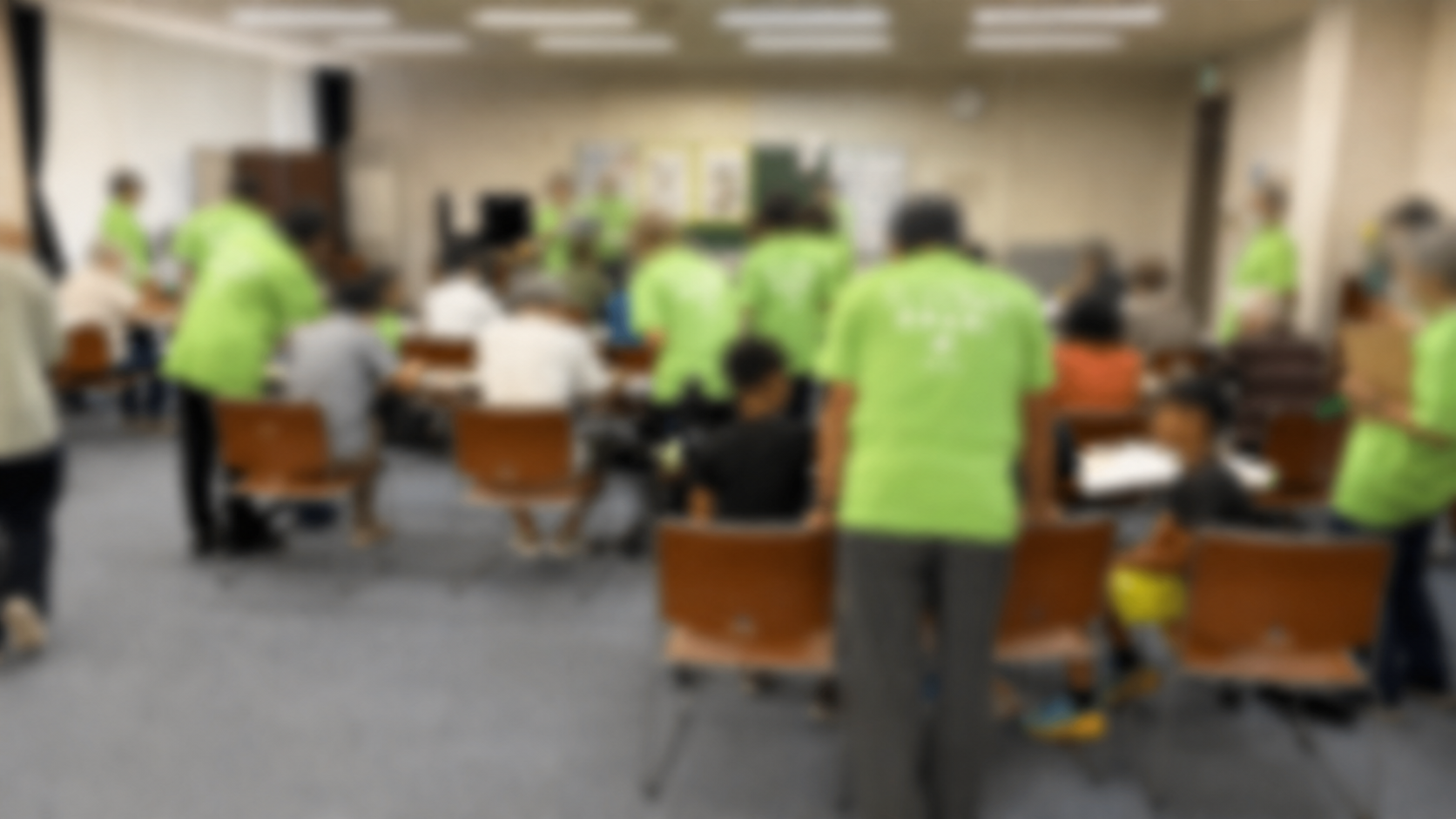 全体にぼかしを加えたフレイルチェック講座の活動風景
